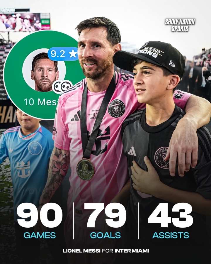 星空体育APP-撑起队史！迈阿密队史射手榜：梅西90场79球遥遥领先，苏牙第二